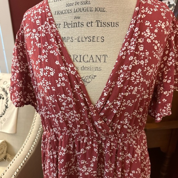 BloomChic Red and White Tiered Maxi Sundress - Picture 2 of 6